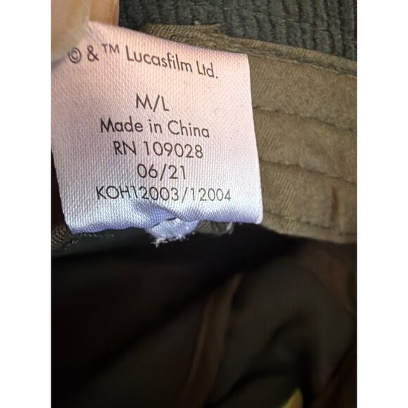 Star Wars Baby Yoda Embroidered Corduroy Bucket Hat Dark Green Casual M/L - Picture 7 of 7